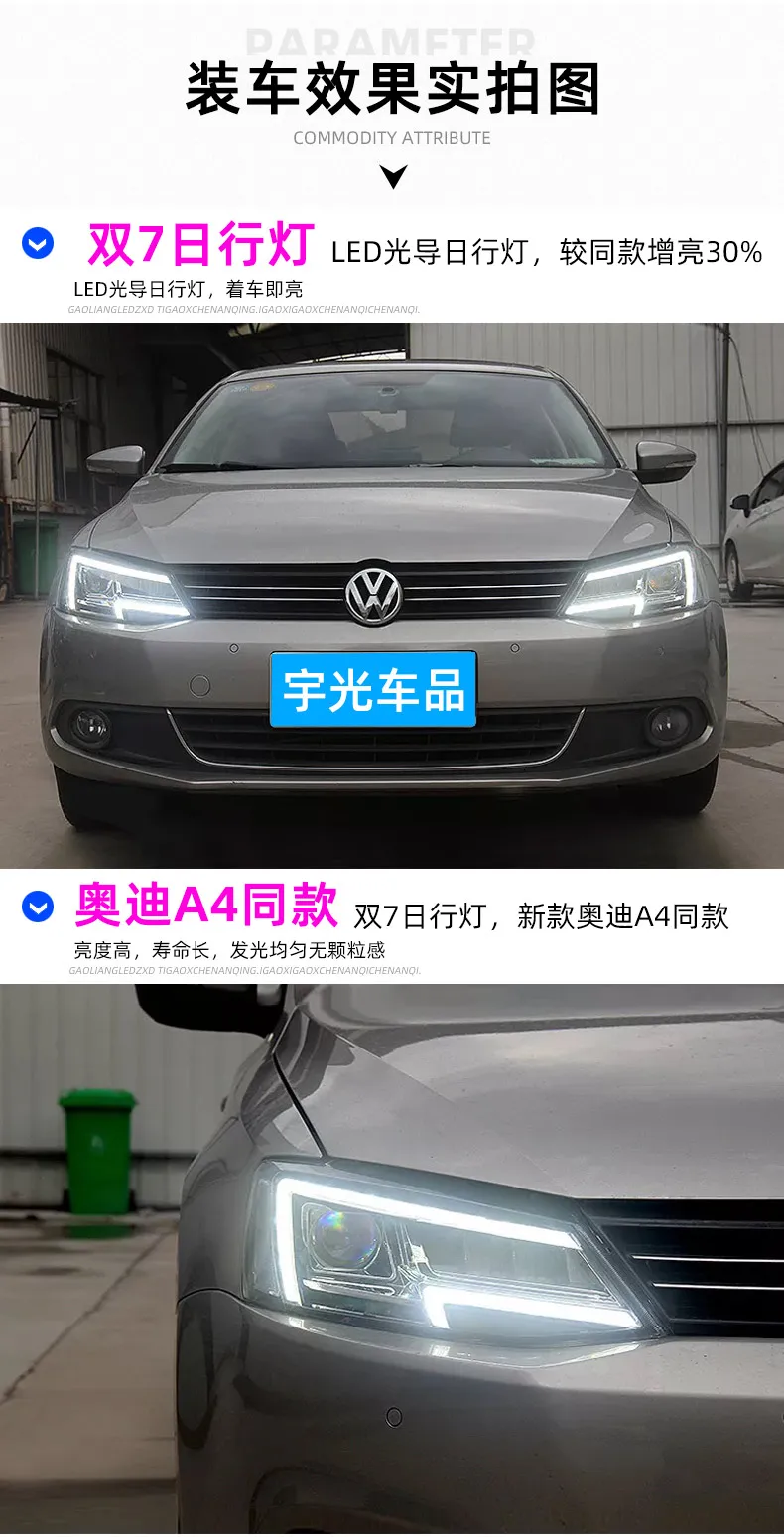 KOWELL автомобильный Стайлинг для vw 2012- jetta светодиодный фары для VW jetta MK6 все светодиодные передние фары Би-светодиодный объектив фары