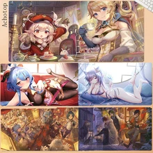 Genshin Impact 80x30cm Large Mouse Pad Gaming Accessories XL Laptop Gamer Mousepad Anime Antislip Mat Keyboard Desk Mats Carpet
