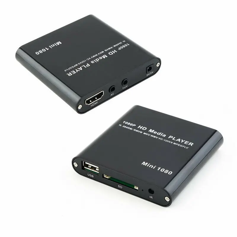 Мини медиаплеер Full HD 1080P с поддержкой HDMI/AV/USB/SD/MMC внешний HDD европейской