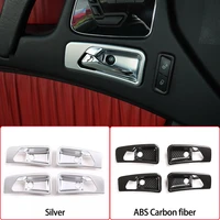 abs carbon car inner door handle bowl decoration cover stickers for mercedes benz g class w463 g63 g500 2007 2010car accessories