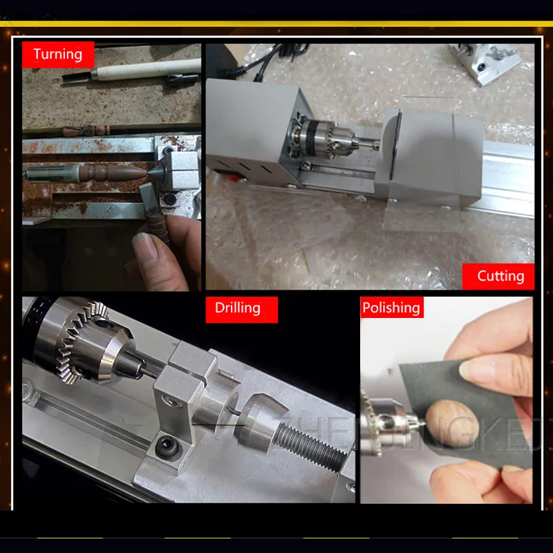 

Lathe Miniature Machine Tool Woodworking Mini Small Car Beads Bead Machine Bracelets Puncher Simple DIY Durable Machine Tool