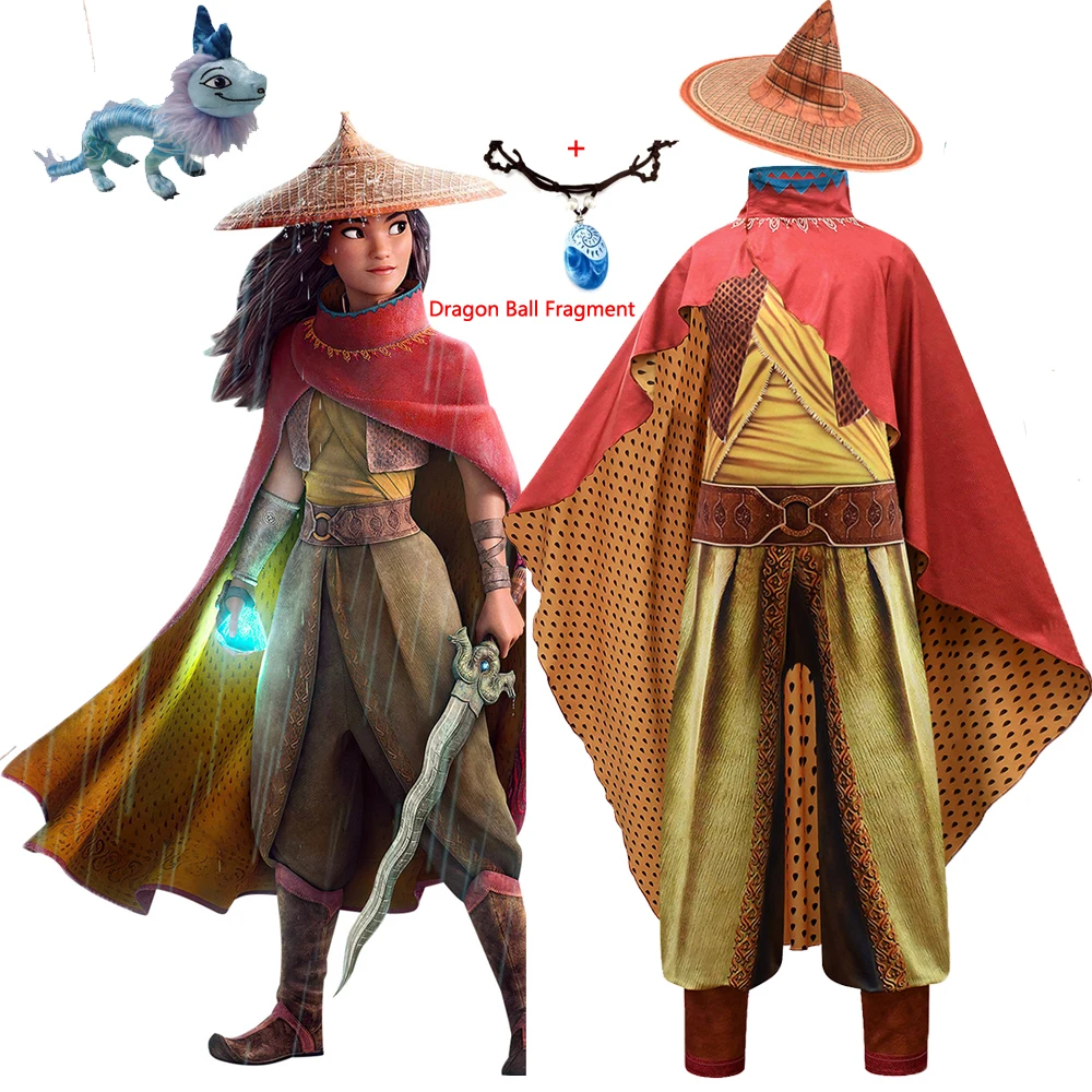 Новинка 2021 Детский костюм для косплея из фильма Raya and The Last Dragon на Хэллоуин Легенда