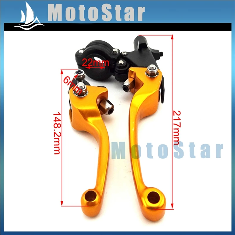 Золотой рычаг тормоза сцепления для китайского мотоцикла CRF50 CRF70 XR50 KLX110 TTR SSR Thumpstar