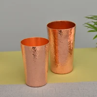 pure copper cup for coffee powder mugs handcrafted hammered drinkware
