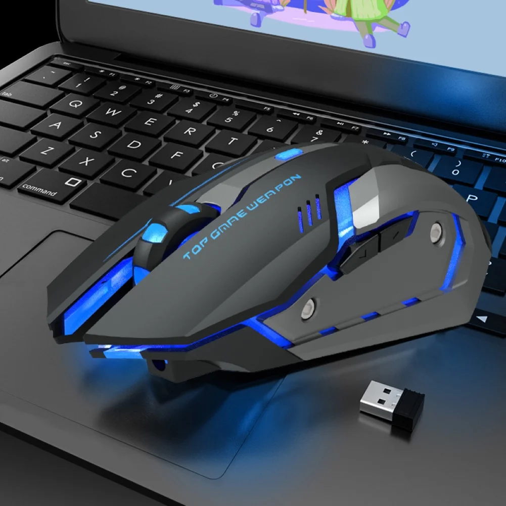 

2.4G Rechargeable T1 Wireless Silent LED Backlit USB Optical Ergonomic Gaming Mouse LOL Gaming Mouse Surfing The Mouse In Stock