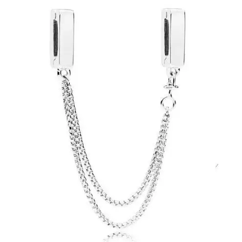 

Genuine 925 Sterling Silver Reflexions Floating Chains Safety Chain Fits Original Reflexions Pan Bracelet Diy Jewelry
