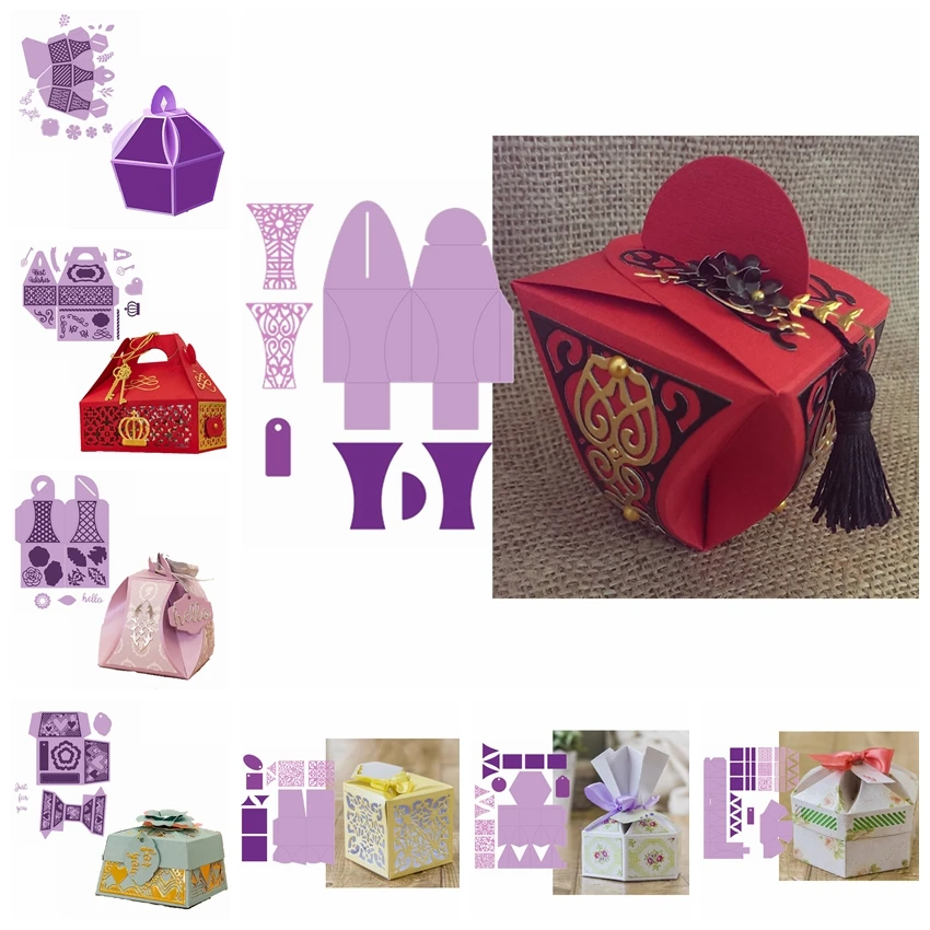 3D подарочные вырезные штампы в китайском стиле для сахарной коробки скрапбукинг