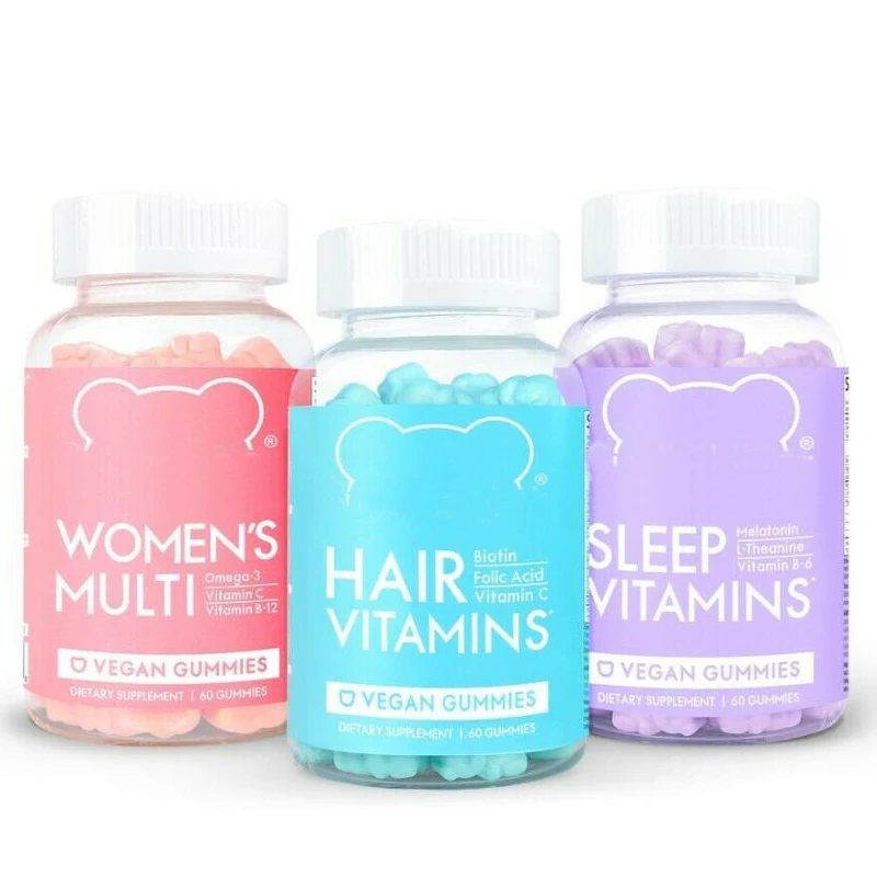 5PCS  Original Sugar For Bear Hair Vitamins Sleep Vitamins Women's Multi And Sleep Vitamins 60 Count Bottles