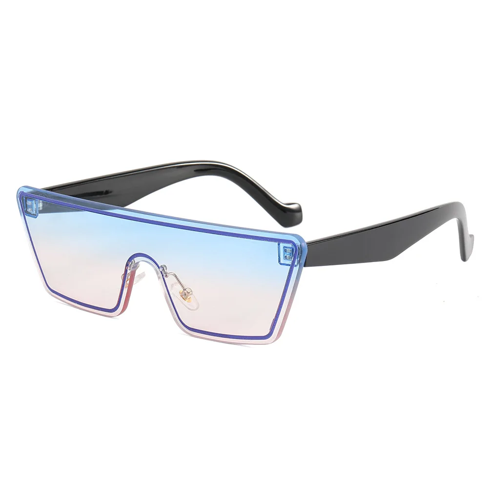 Мужские солнцезащитные очки Гангстер Холо Прямоугольная Черная оправа темные