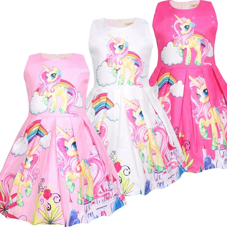 С рисунком из мультфильма Мой маленький Платье для маленьких девочек костюм