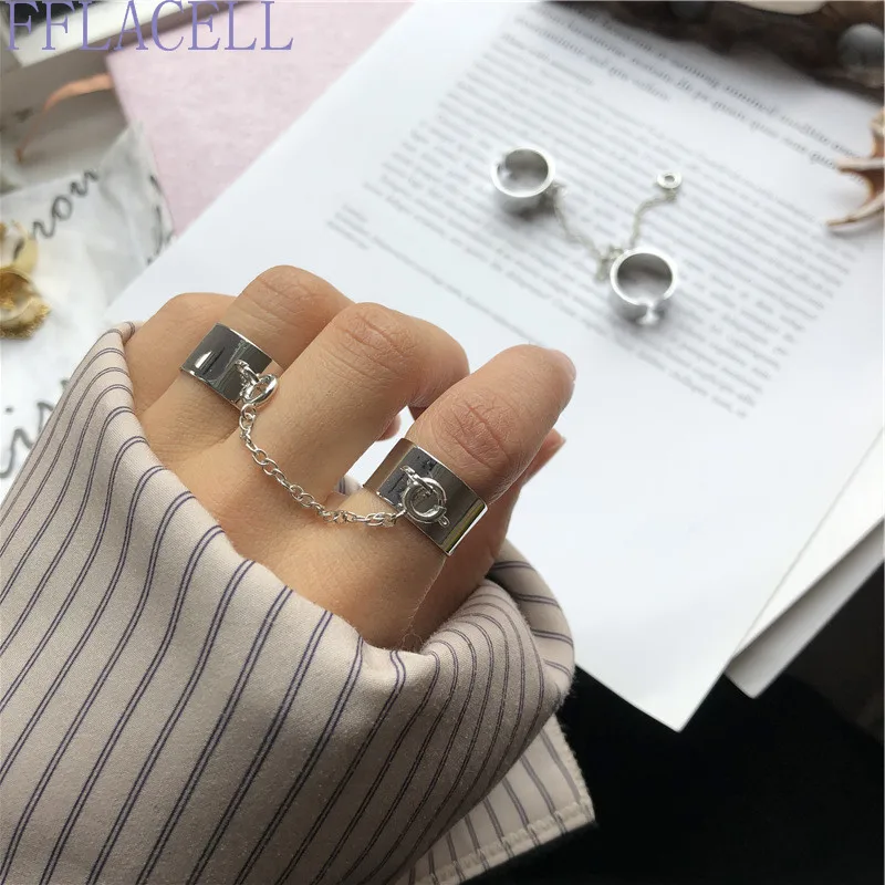 Новое модное многослойное регулируемое кольцо в стиле хип хоп и панк из четырех