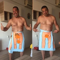 sexy women man bath beach towel cartoon pattern microfiber creative printed towel bathroom outdoor travel sport streaking towels