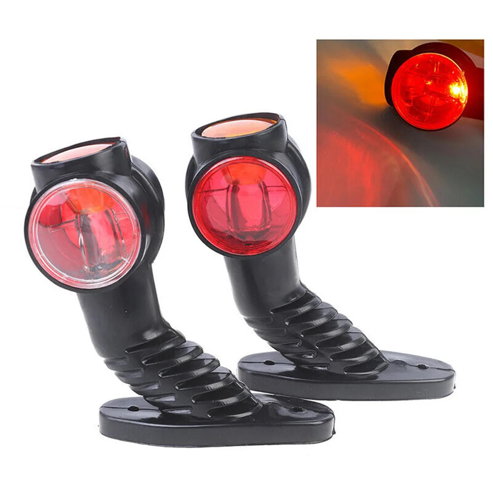 

Rubber+plastic Side Marker Light 2PCS 4 LED Accessories Car Truck Trailer
