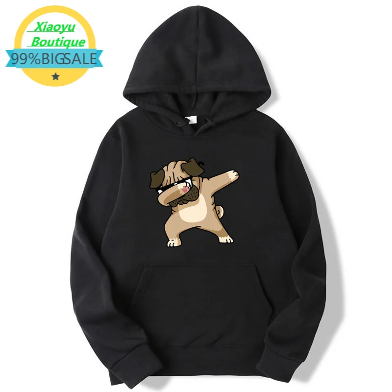 

Fashion Brand Men's Hoodies Spring Autumn Male Casual Hoodies Sweatshirts Men's Pug print Hoodies Sweatshirt Tops