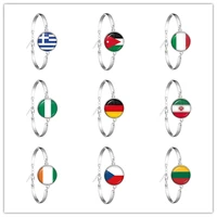 national flag chain bangle greecejordanitalynigeriagermanyiranczech republiclithuania bracelet for women girls gift