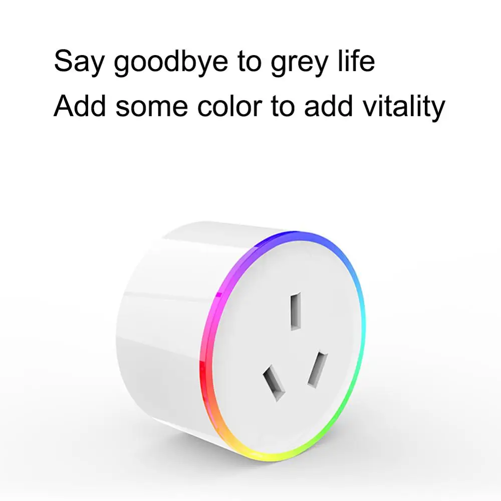 Умная розетка Wi Fi без Мощность монитор 16A RGB Smart Plug дистанционного Управление