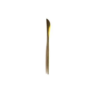 1pc dessert knife Зеркальные золотые вилки, ложки, ножи, посуда, набор столовых приборов из нержавеющей стали, набор серебряных изделий, Золотая палочка для еды, ложка, нож, набор вилок - Цвет: 1pc dessert knife
