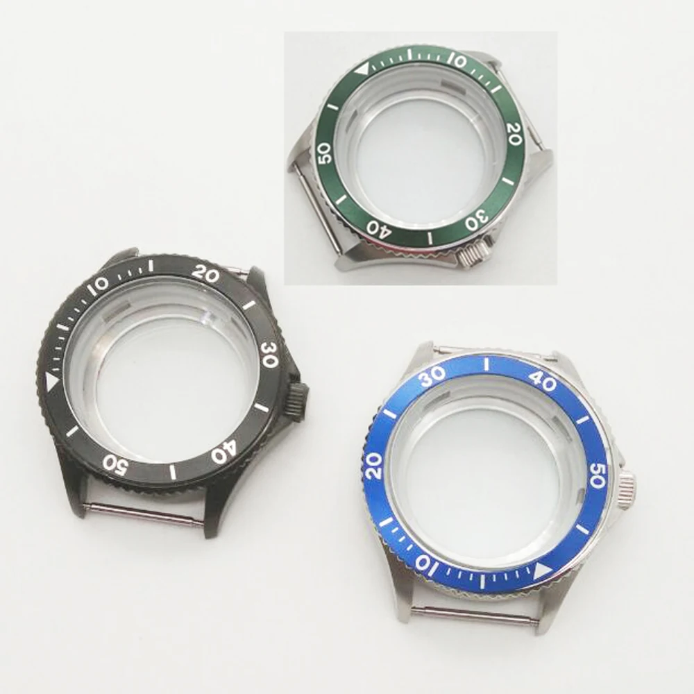 Чехол для часов sapphire watch 40 мм серебристо-черный чехол PVD corgдругие подходит NH35 NH36 ETA