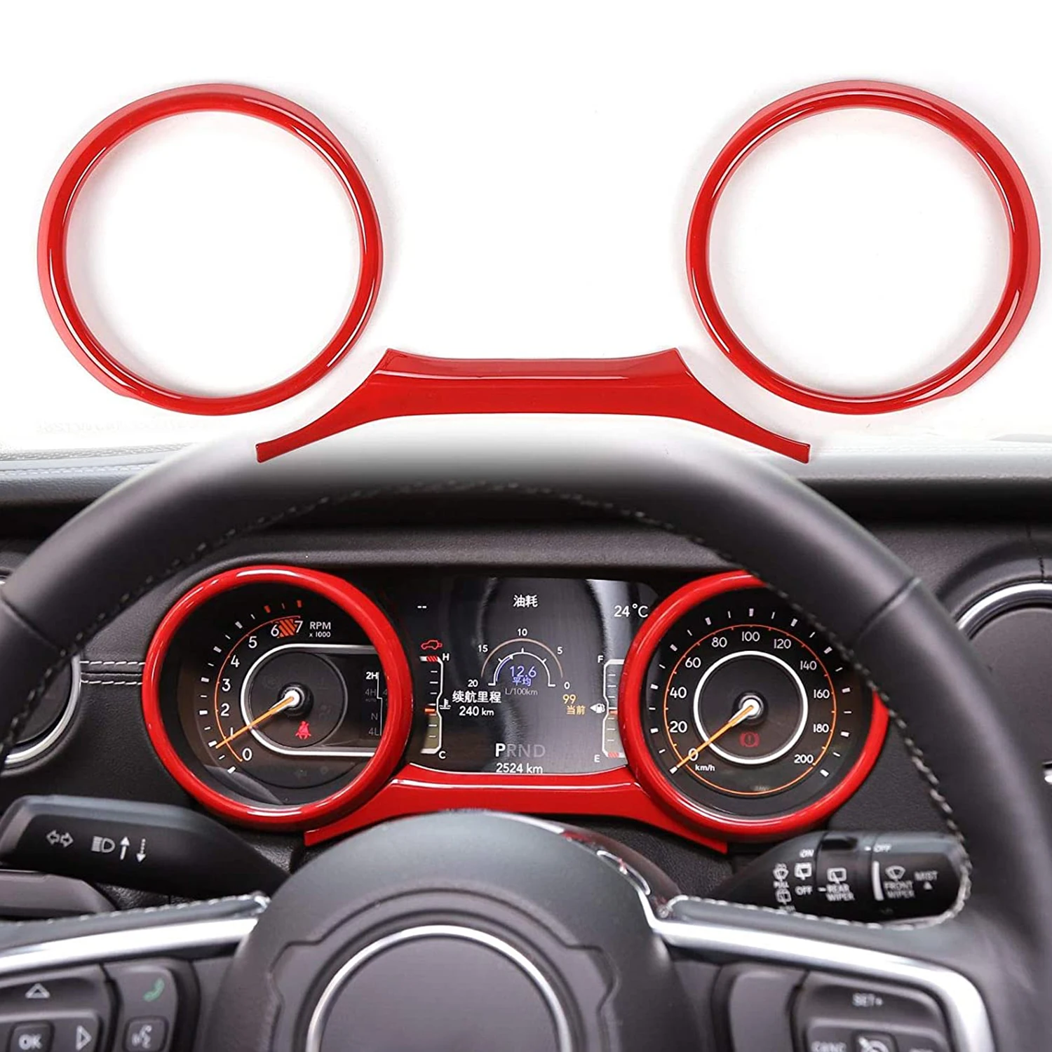 

Украшение для приборной панели из АБС-пластика Bolaxin, кольцевая фотопанель для Jeep Wrangler 2018-2021 JL JLU