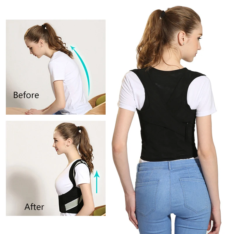 Приспосабливаемый пояс поддержки регулируемый корректор корсет для осанки