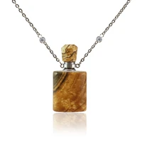 1pc essential oil diffuser bottle pendant picture stone pendants perfume bottle pendants for necklace women gift