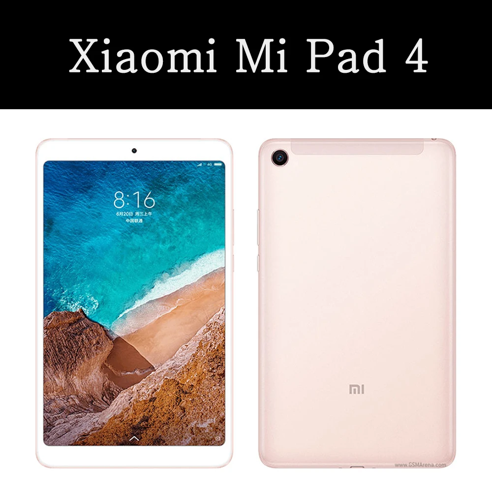 

Funda Xiaomi Mi Pad 4 2018 8.0 Inch Shockproof Tablet Case Stand Holder Flip Cover Slim Coque + Tempered Glass Film