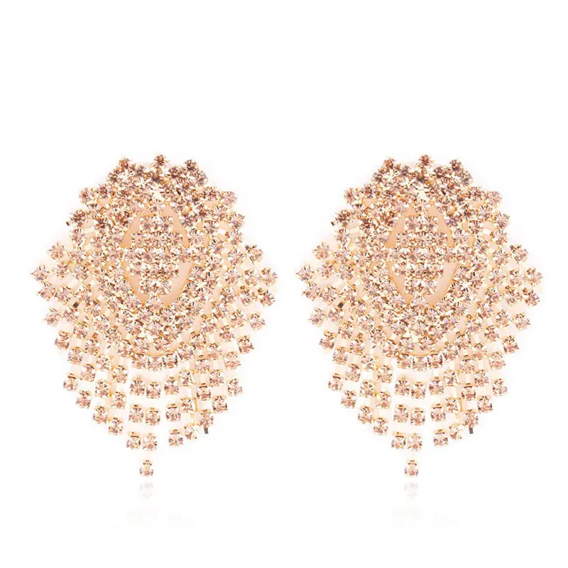 

Women Earings Fashion Jewelry 2020 Christmas Gift Palace Retro Full Drilling Water Drop Rhinestones Female Earrings Bohemian