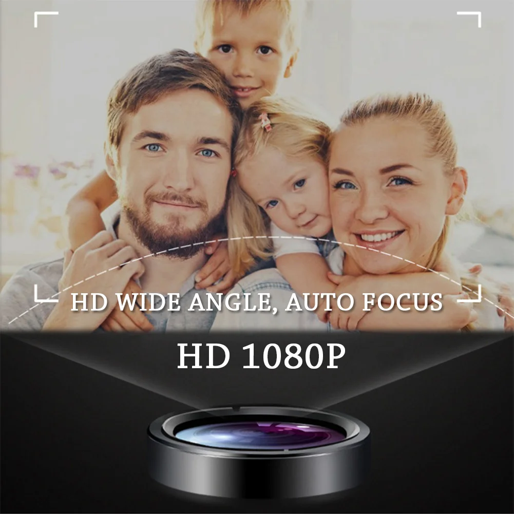 

USB2.0 Wide Angle Full HD Webcam 1080P Drive Free Video Recording Noise Reduction Conferencing With Privacy Cover And Tripod PC