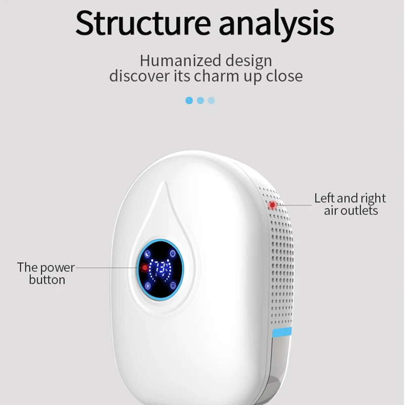 Портативный мини-осушитель воздуха тихий Электрический очиститель для дома