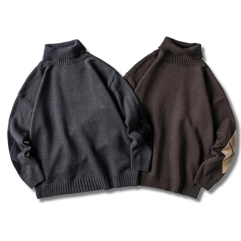 

Misniki 2019 Sweaters Men Turtleneck Solid Soft Warm Thicker Knitting Pullover Streetwear Hip Hop Sweaters JP24