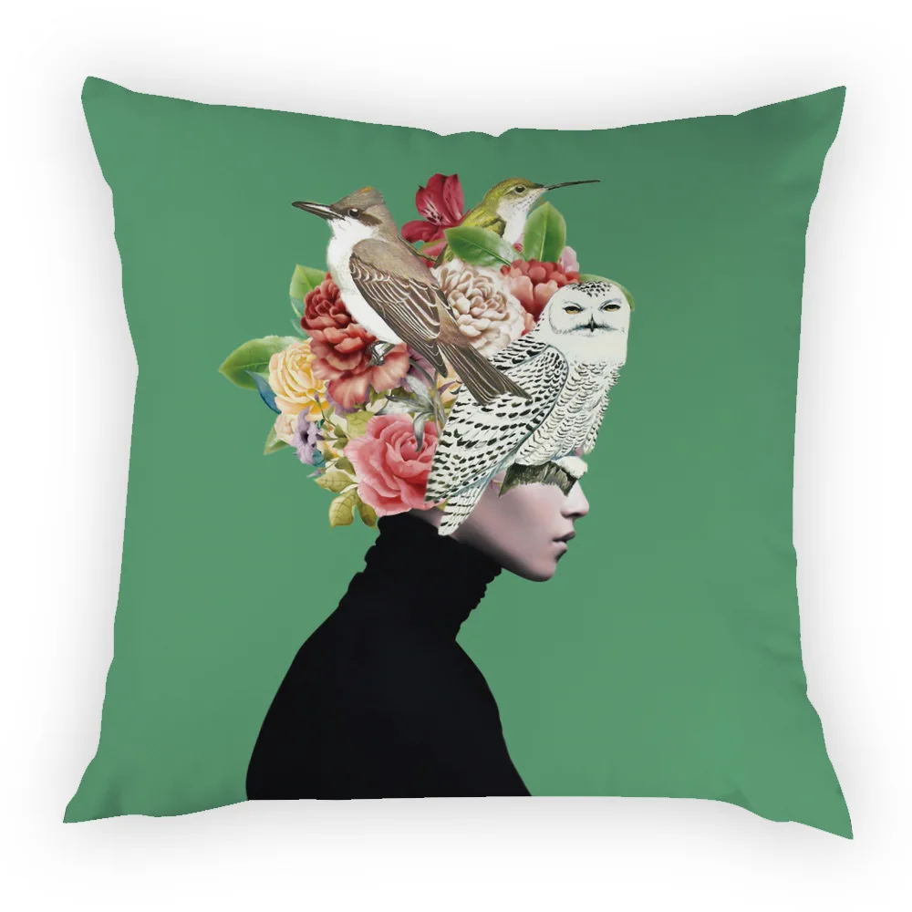 Чехол с изображением цветов персиковой кожи наволочки для дивана спальни