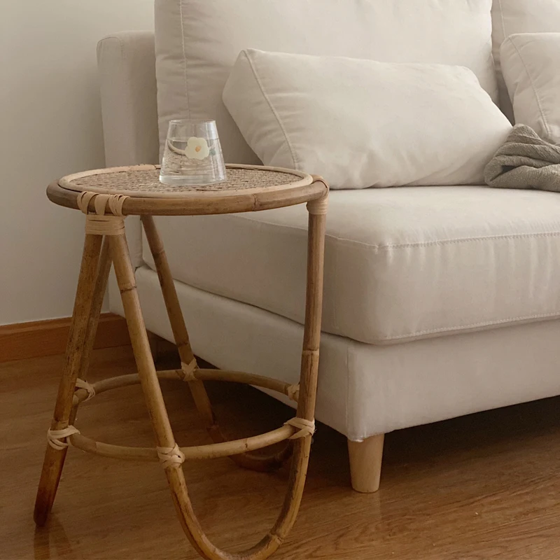 Журнальный столик для балкона Ротанговые маленькие боковые столы ручной работы