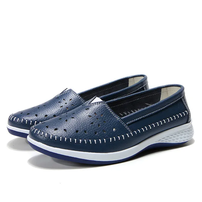 2019 Женские туфли лодочки слипоны Туфли лоферы Женская обувь из натуральной кожи