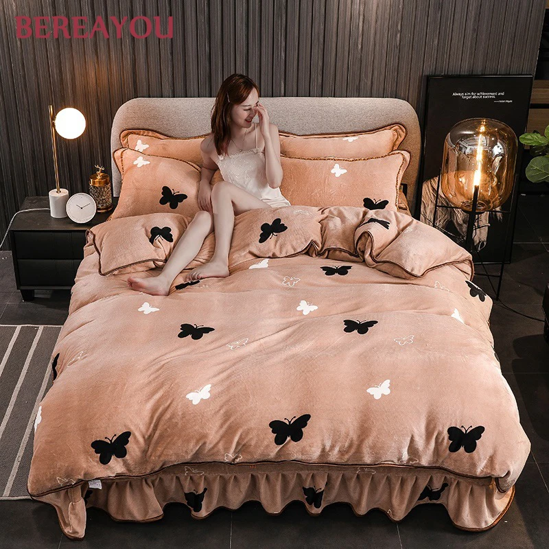 Роскошные комплекты постельного белья из фланели и полиэстера мультяшное