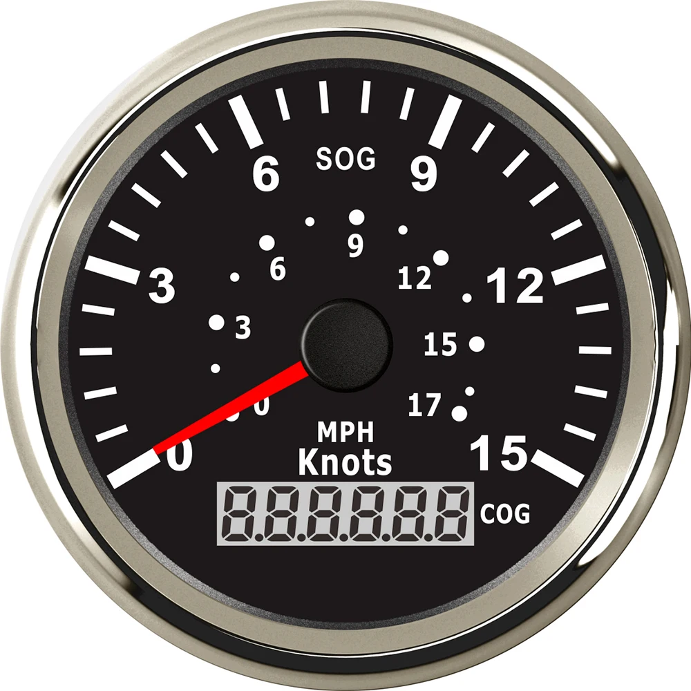 85 мм gps скоростной метр мотоцикл 15 узлов 0-17 MPH Универсальный лодочный Автомобильный датчик скорости 9-32 В для морских транспортных средств 9-32 В приборная панель
