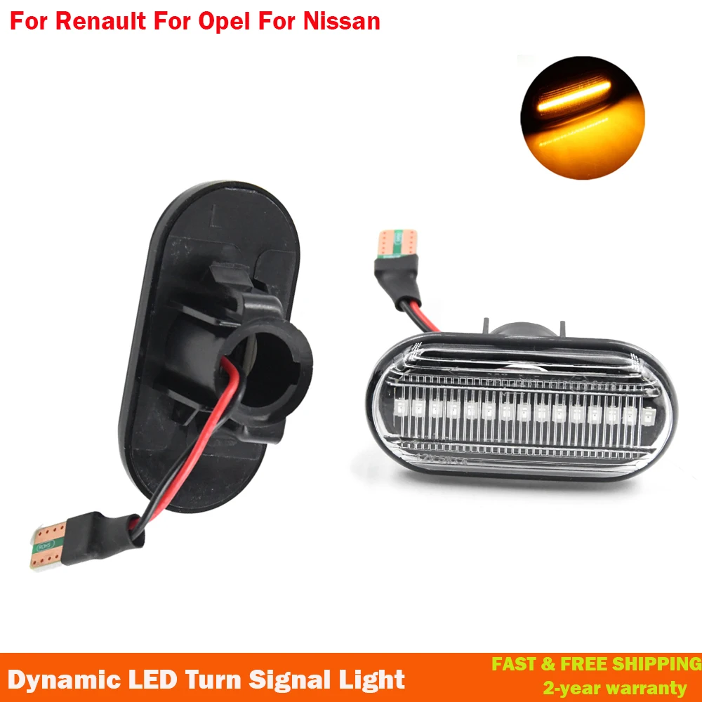 

Led Dynamic Turn Signal Lights Side Marker For Renault Megane 1 Clio1 2 KANGOO ESPACE Dacia Duster Dokker Lodgy Smart Fortwo 453