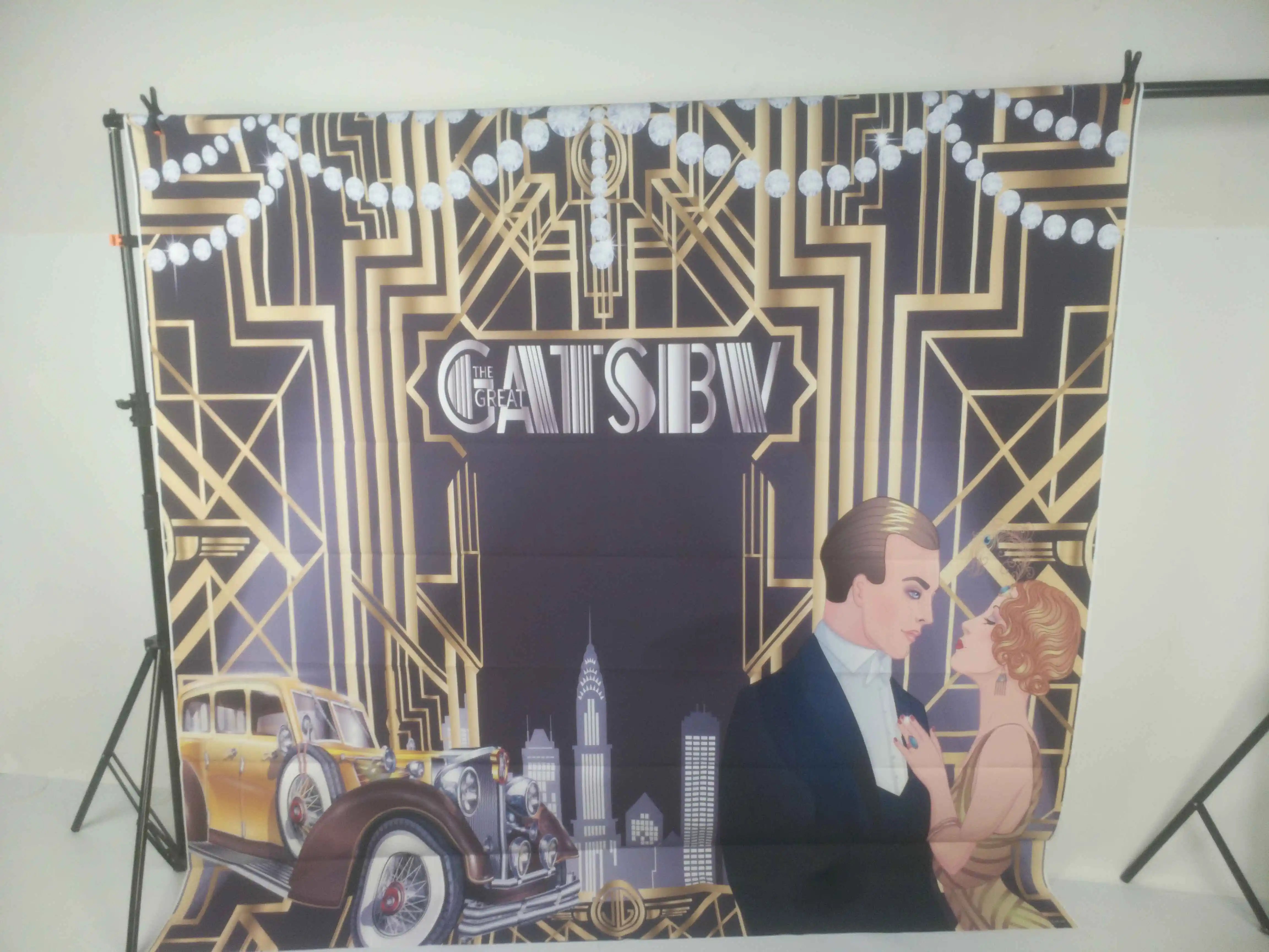 Allenjoy фон для фотостудии Гэтсби Блестящий Алмаз Вечеринка автомобили линия день