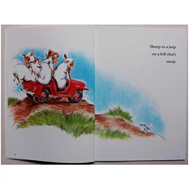 Овечка в джипе Нэнси Е. Обучающая книга с картинками на английском языке | Игрушки