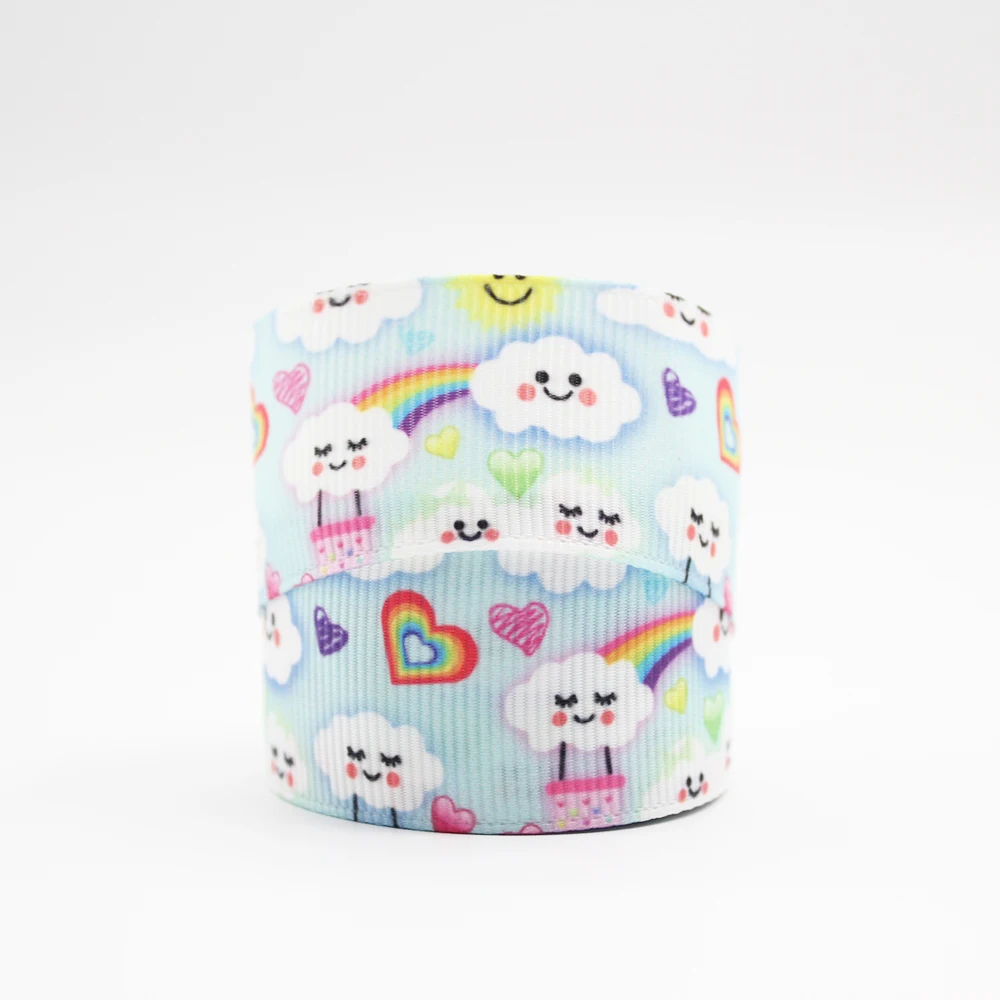 

5 Yards 1" Cartoon Elephant Christmas Ribbons Grosgrain Party Decorations DIY Sewing Crafts for Making Hair Bows 3"