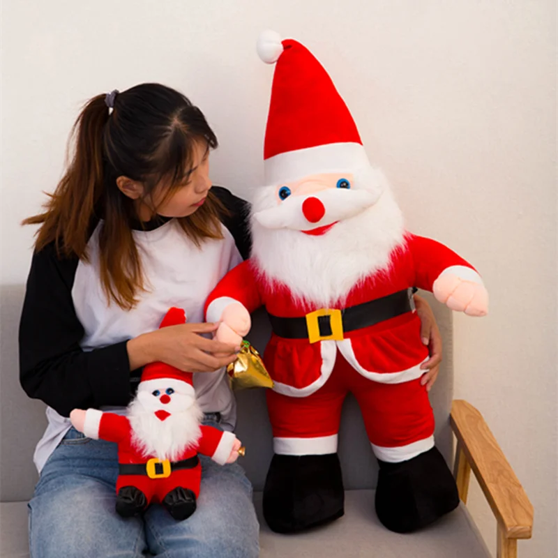Милый Санта Клаус Плюшевая Игрушка Кукла Пальмовая кукла висящая Рождественская