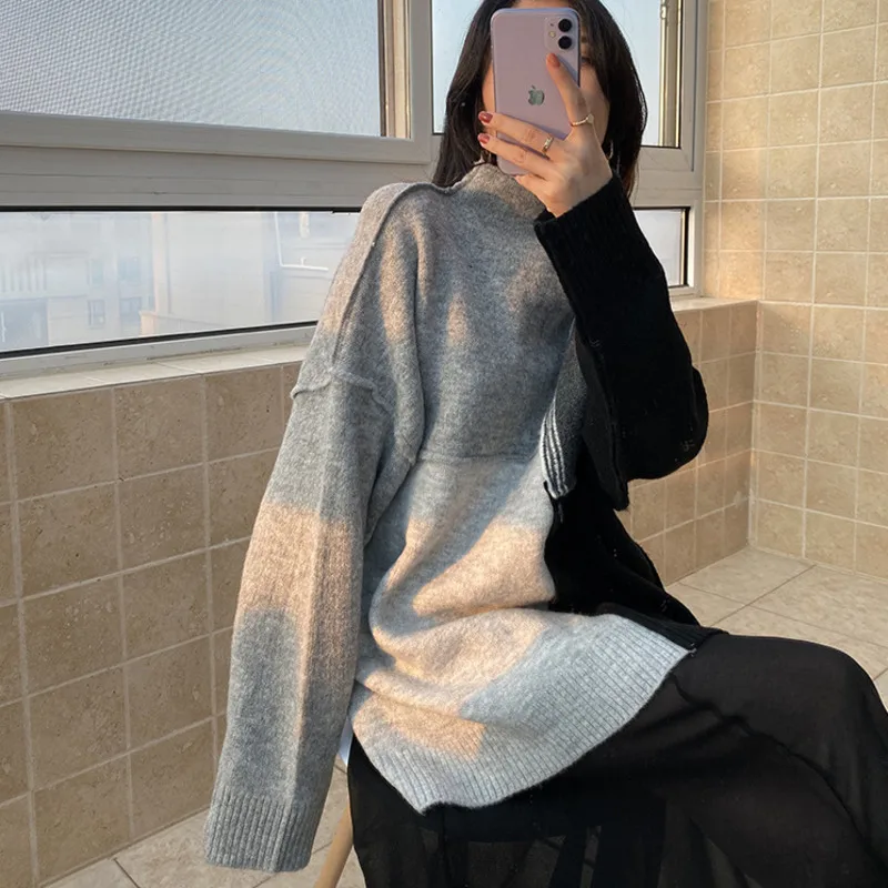 DEAT новинка 2020 Весенняя и летняя модная женская одежда неровная полоса ВЯЗАННЫЙ