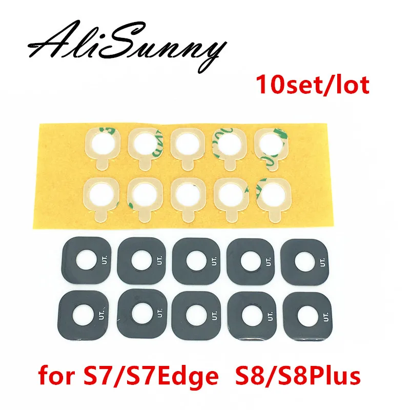 AliSunny 10 шт. задняя камера стекло объектив для samsung Galaxy S7 Edge G930F S8 Plus S8+ Задняя рамка крышка 3 М наклейка