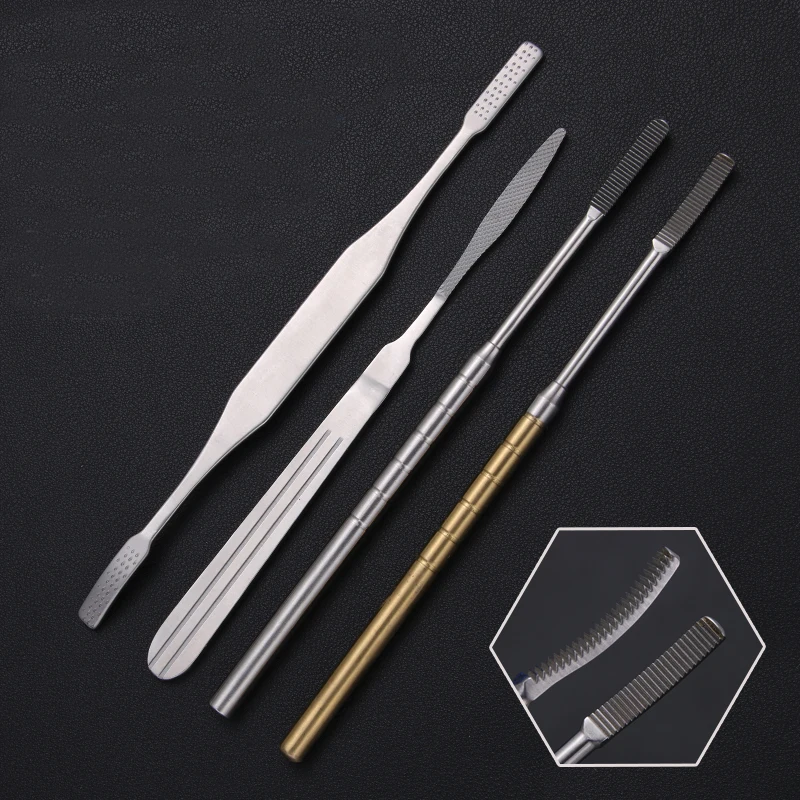 

Stainless steel instrument nasal bone contusion nose correction straight external arc rubbing tooth bone file shaping nose tool