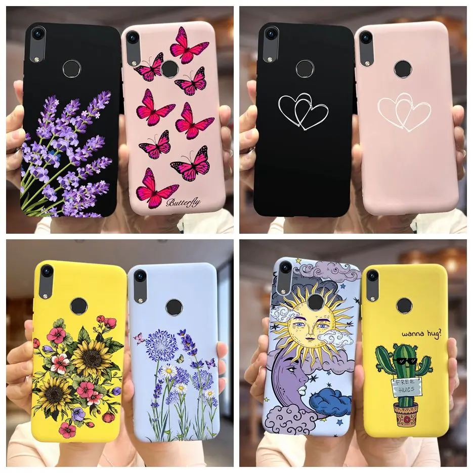 Чехол для Huawei Y6s 2019, Honor 8A, мягкий силиконовый защитный чехол с мультяшными цветами для телефона Huawei Y6s 2019, Honor8A, чехлы, бампер