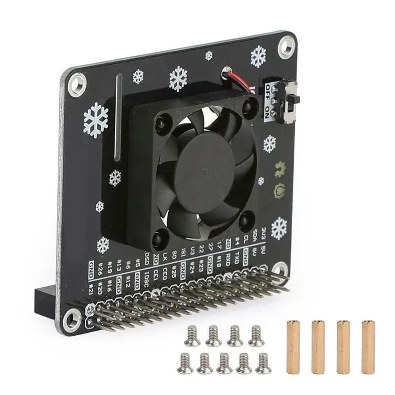 

Intelligent Control Fan For Raspberry Pi 4 Speed Temperature Control Lcd Ice Fan Expention Board For Raspberry Pi 4 Model B R1b8