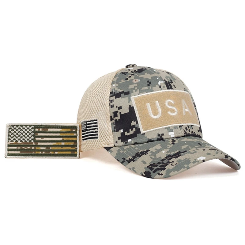 

American Flag Baseball Cap Camouflage Hip-hop Hat SunhatFor Men Snapback Hat Baseball Cap Army Accessories