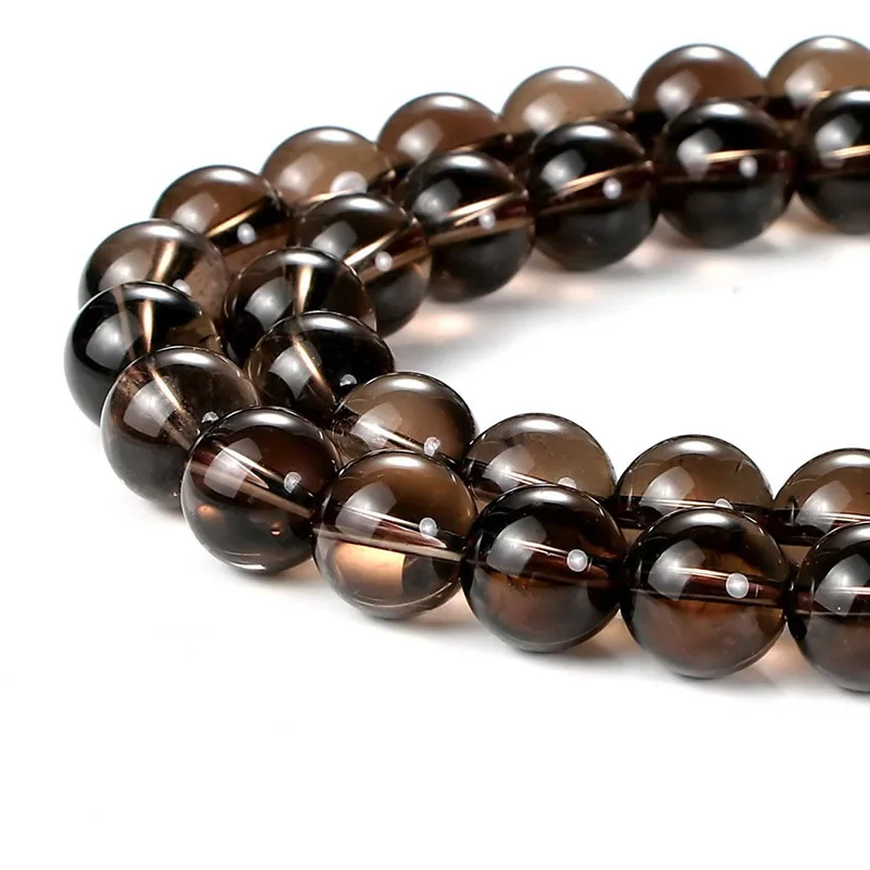 Оптовая продажа коричневый кварц Бусы чай с украшением в виде кристаллов Камень