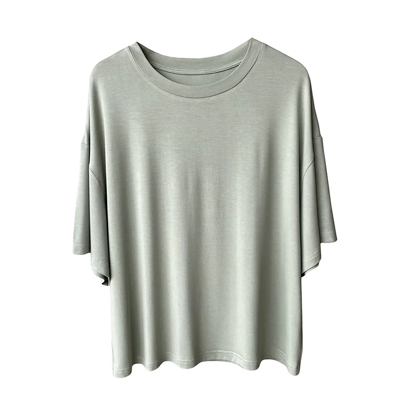 

Yeeloca Fashion Short Sleeve T-shirt For Women 2021 Summer Solid Loose Pullovers Korean Casual Round Neck Top