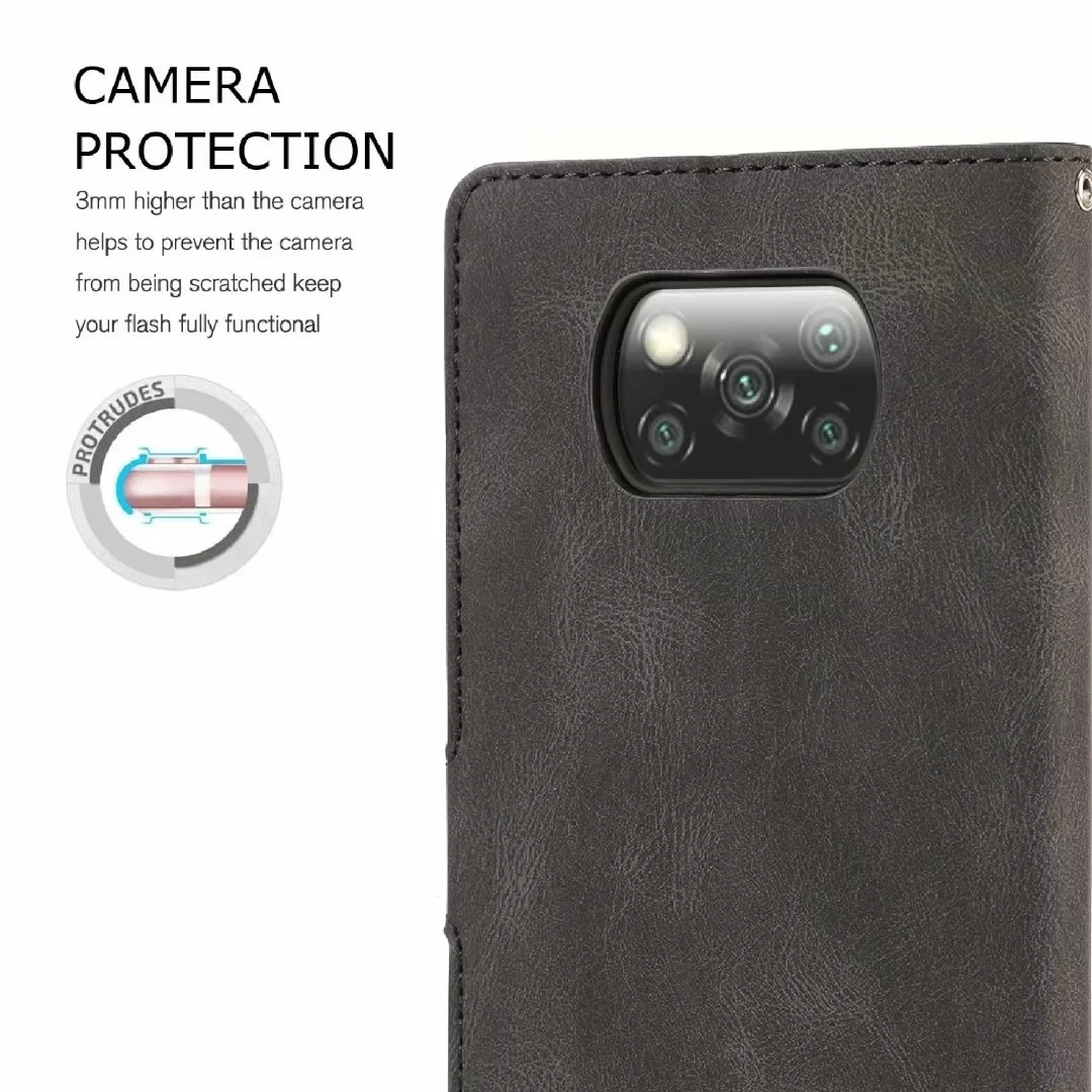 flip wallet phone case for xiaomi poco x3 f3 10t pro lite redmi 8 8a 9 9a 9i note 8 8t 9 10 s pro max leather case protect cover free global shipping