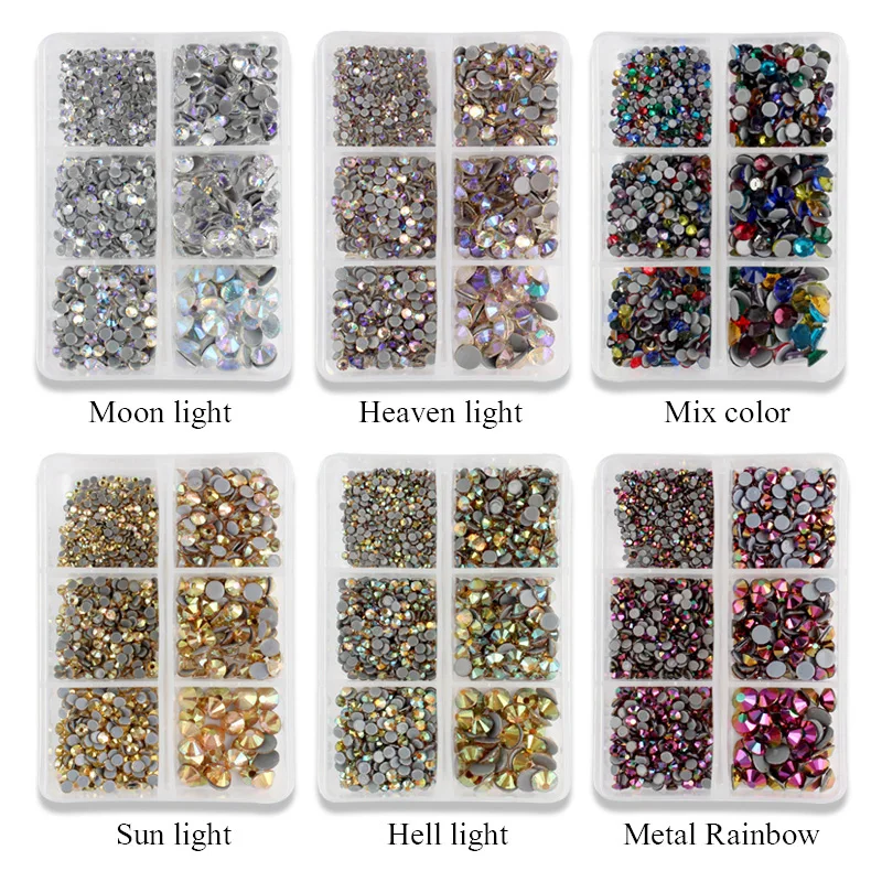 Смешанный размер 1000 шт высокое качество ремонт тепла Кристалл Стразы для DIY 3D